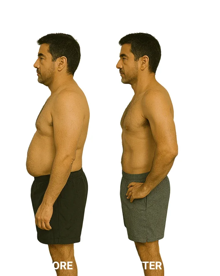 Gabriel before and after