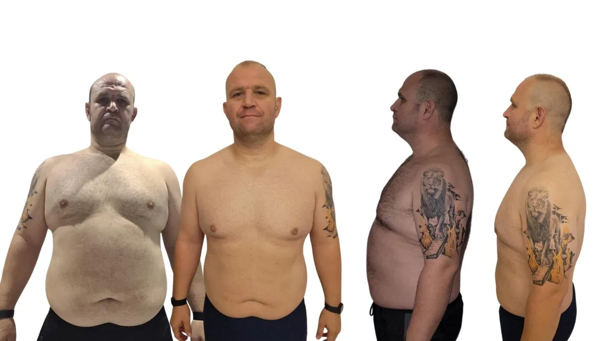 Hein Pavier before and after transformation